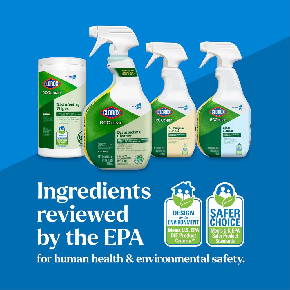 Clorox EcoClean leaves a fresh scent after cleaning.