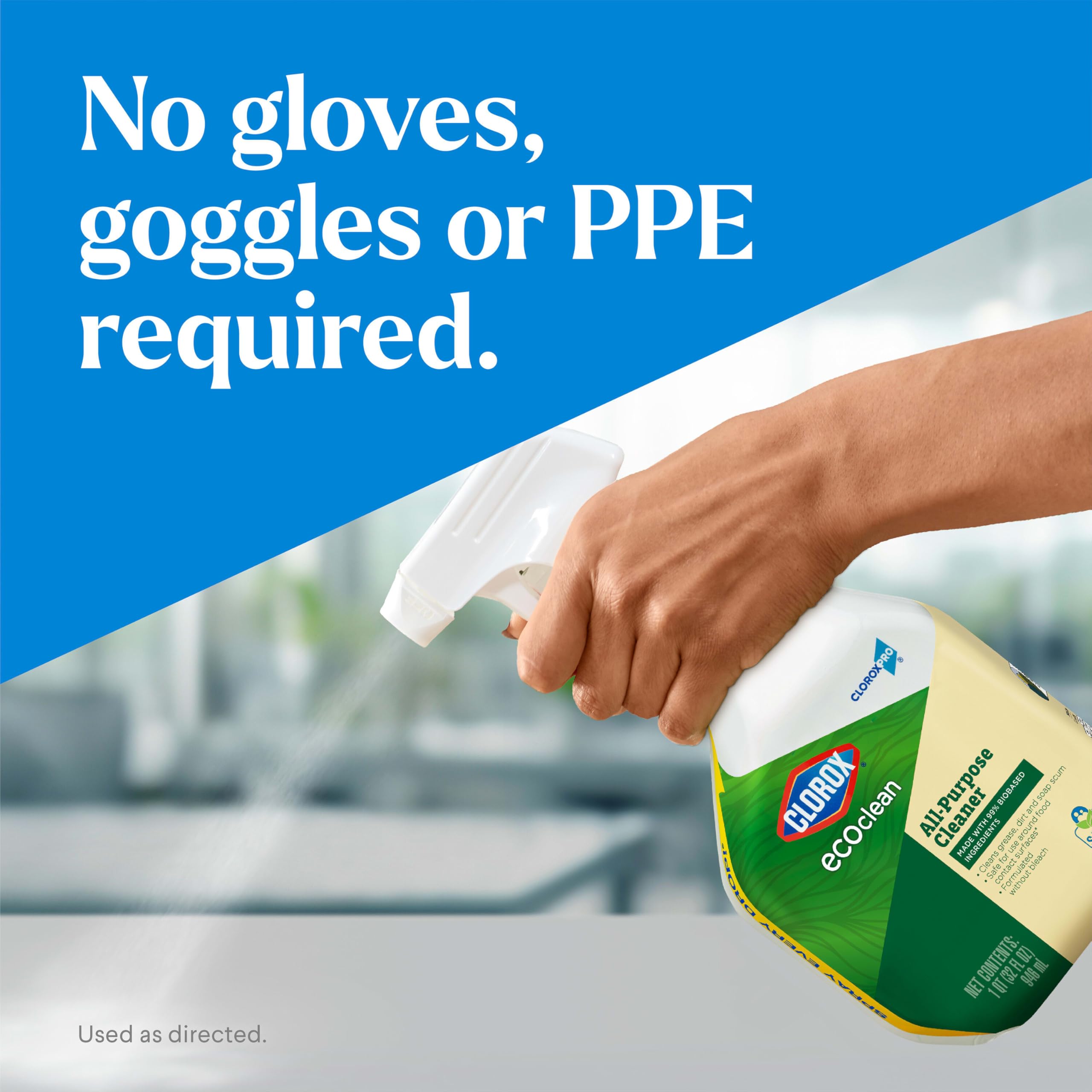 Clorox EcoClean free from parabens and dyes for safer cleaning.
