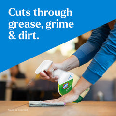 Clorox EcoClean refill bottle pouring, everyday cleaning made easy.