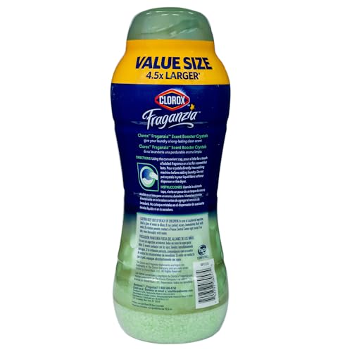 Clorox Fraganzia crystal beads dissolving deliver even fragrance across loads.