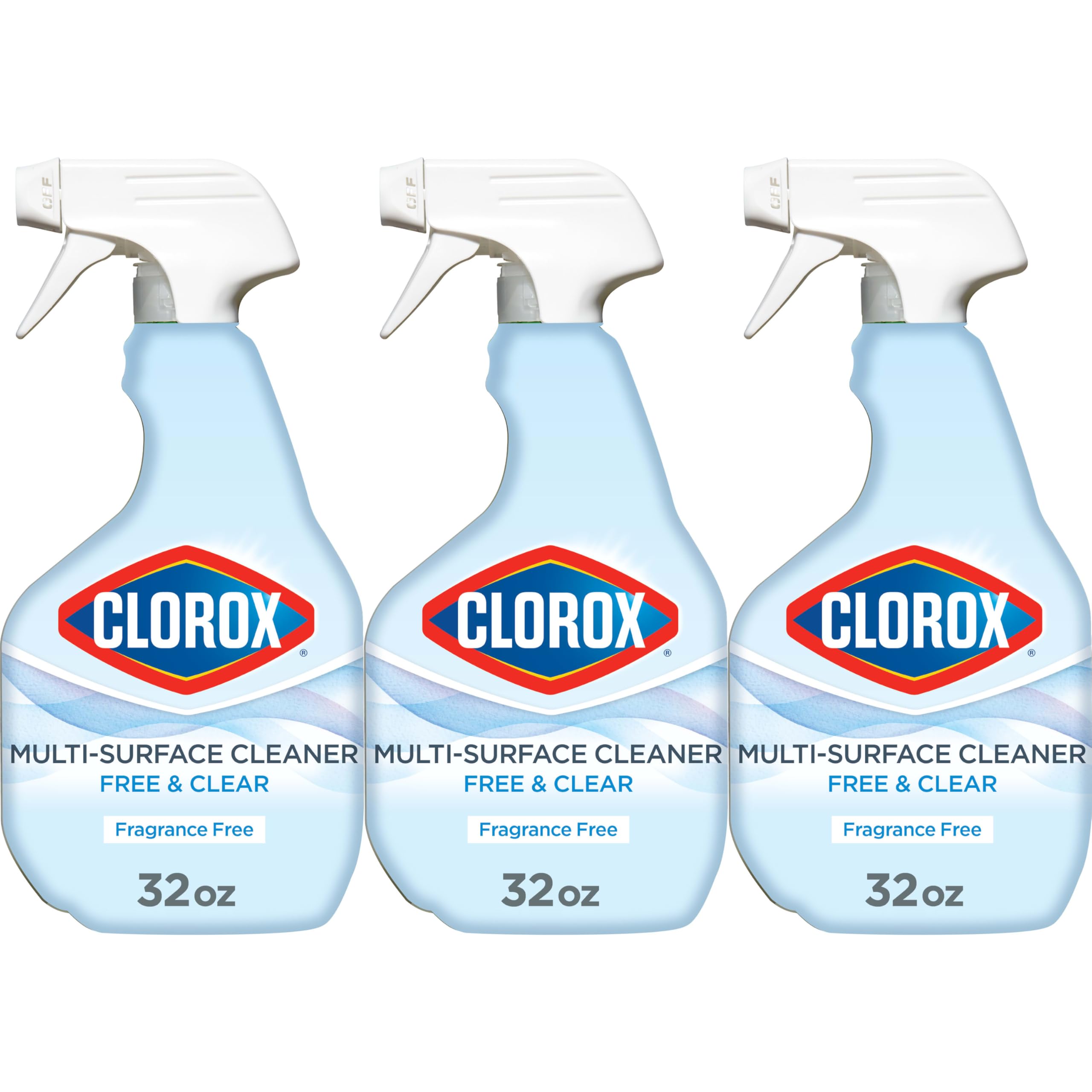 Clorox Free & Clear spray bottle for versatile all-surface cleaning.