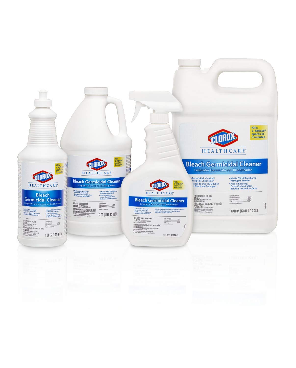 Bottle ready for refilling in a clinical supply cabinet.