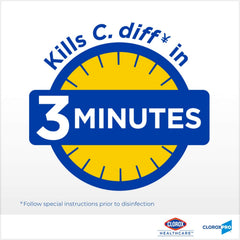 Label highlights a three-minute kill time for C. difficile and C. auris.