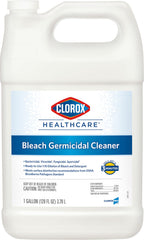 Clorox Healthcare Bleach Germicidal Cleaner refill bottle ready for hospital restocking and disinfection.