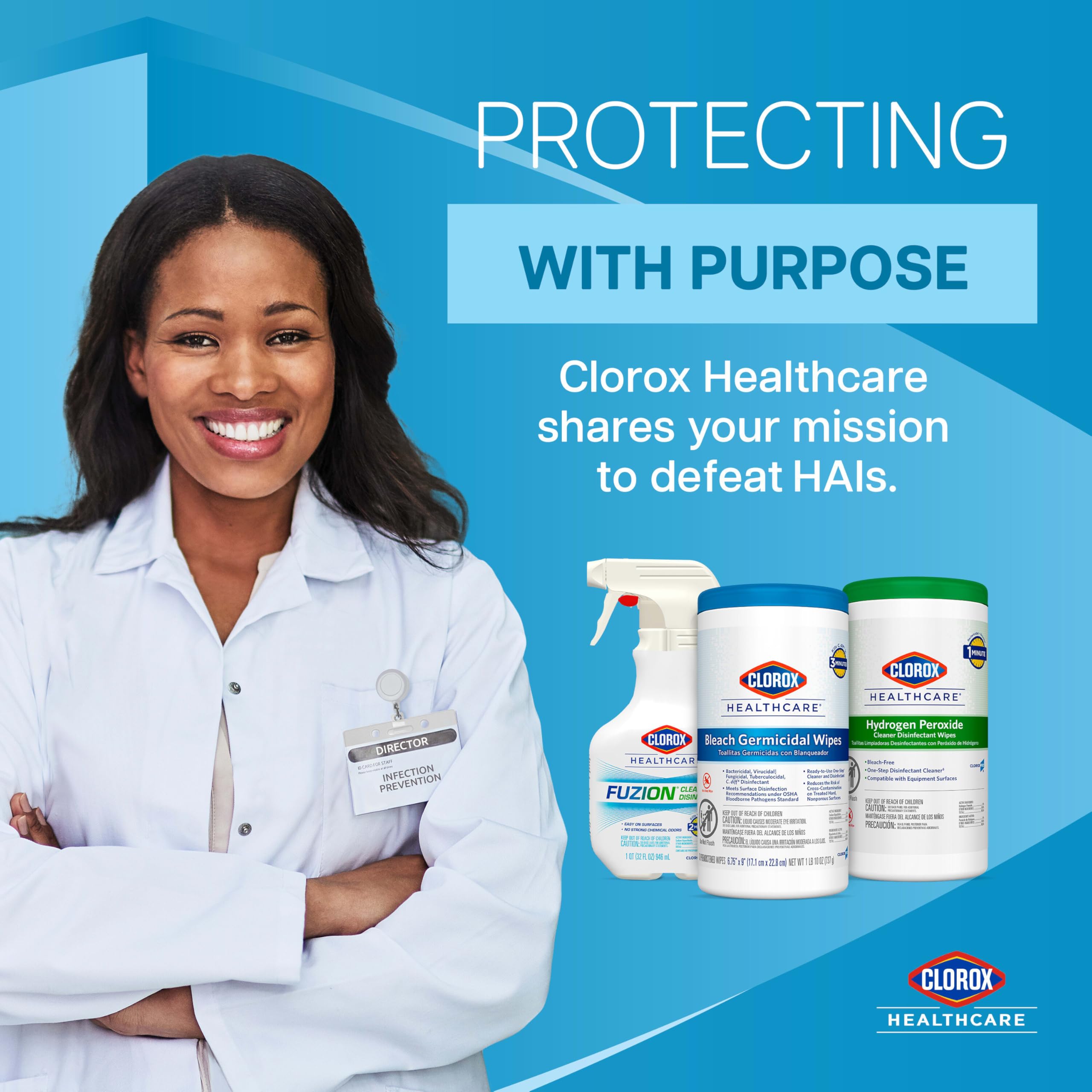 1:10 dilution guidance for Clorox Healthcare Bleach Germicidal Cleaner refill ensuring proper use.