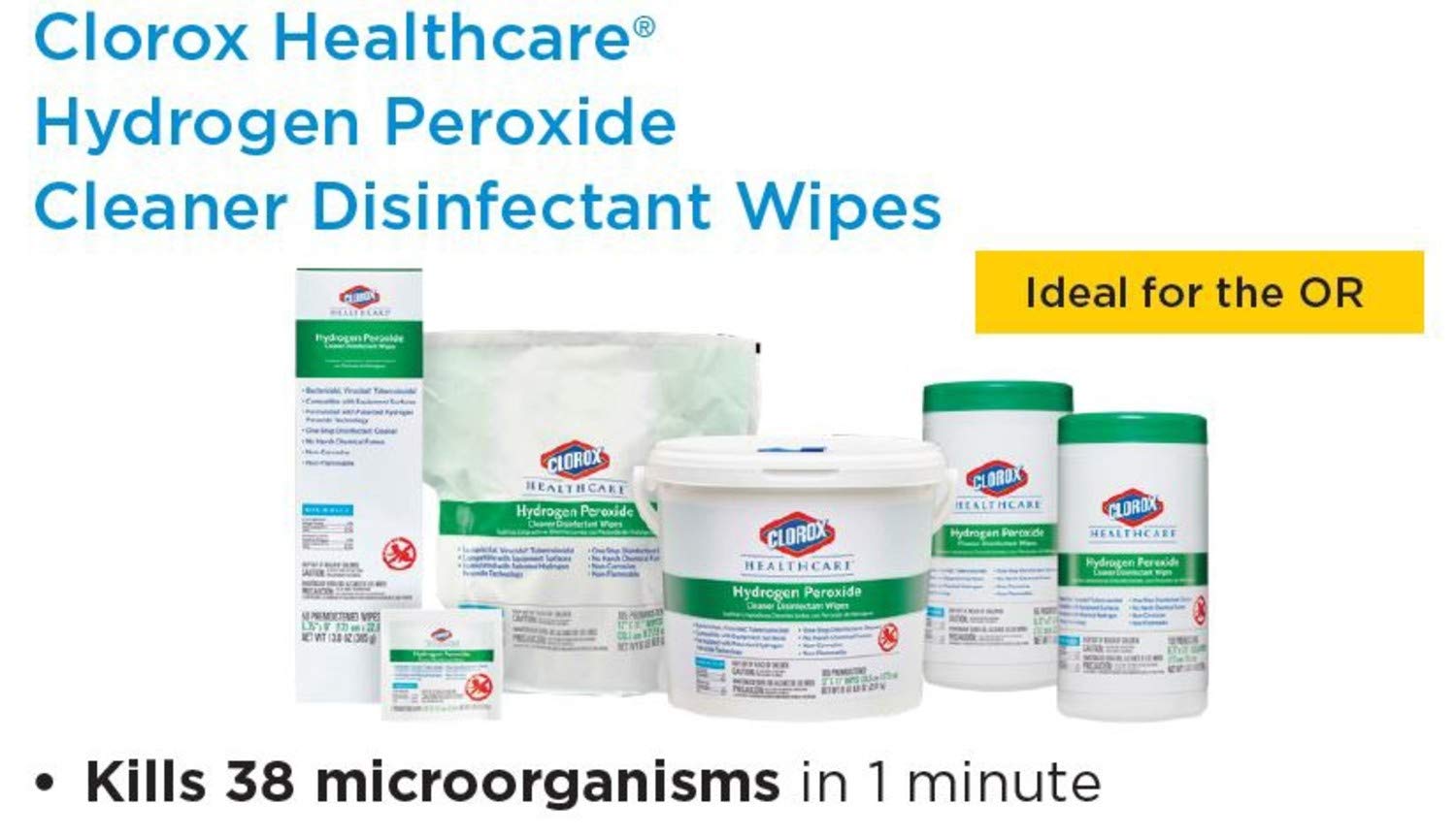 Clorox Healthcare Hydrogen Peroxide Wipes stainless-steel surface compatibility