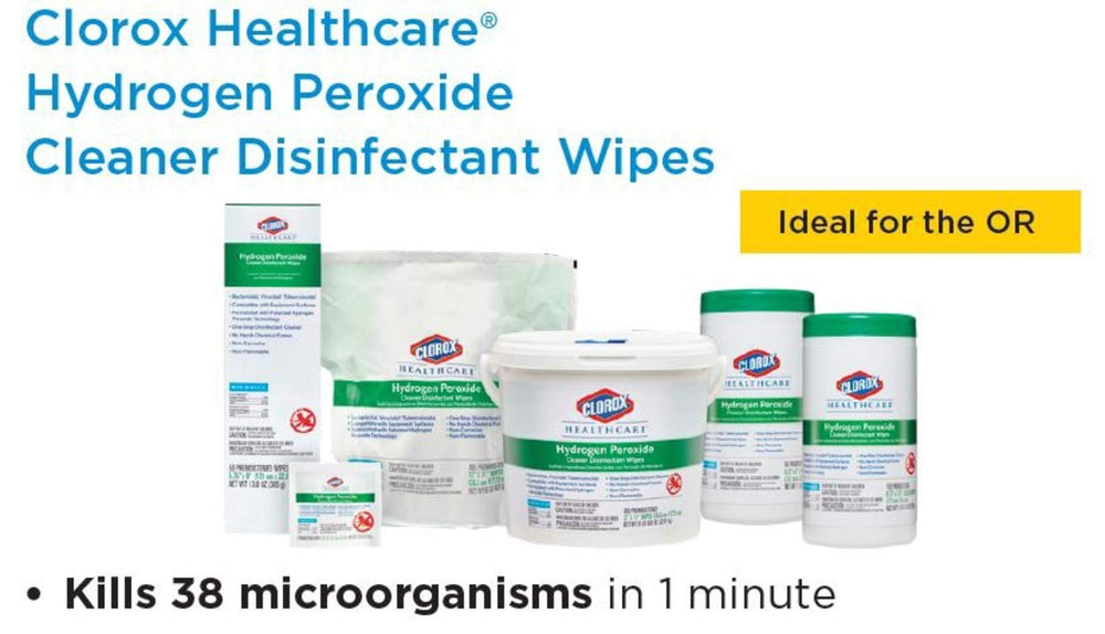 Clorox Healthcare Hydrogen Peroxide Wipes stainless-steel surface compatibility