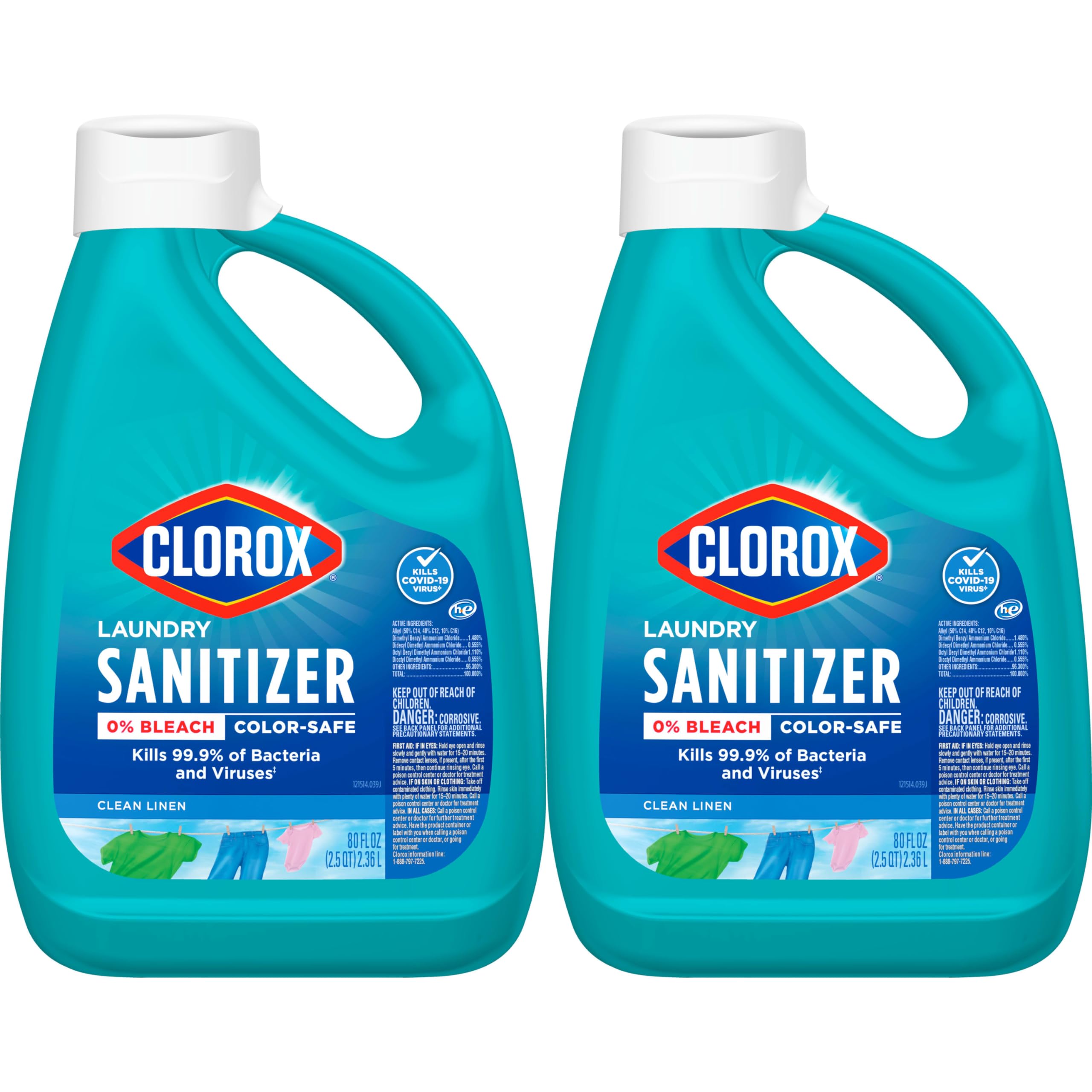 Clorox Laundry Sanitizer Clean Linen scent evokes fresh laundry after washing
