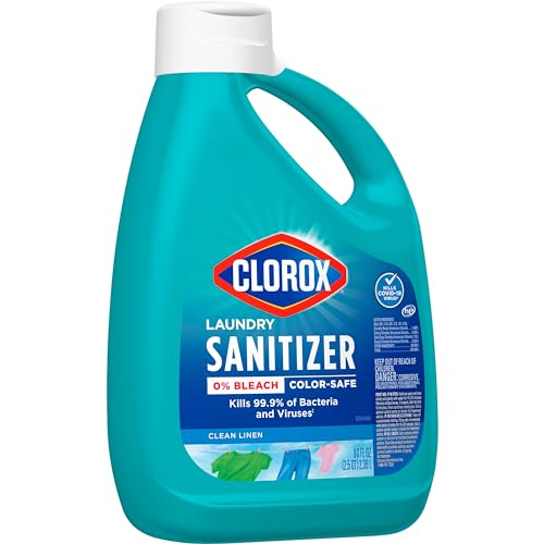 Clorox Laundry Sanitizer with cold water usage shown on bottle