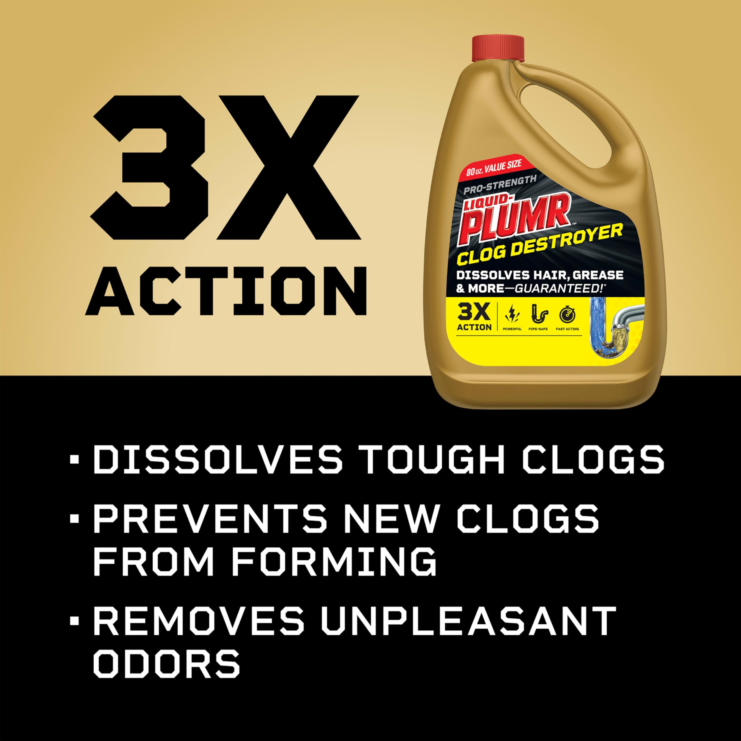 Clorox Liquid-Plumr Pro-Strength safe for pipes and disposals