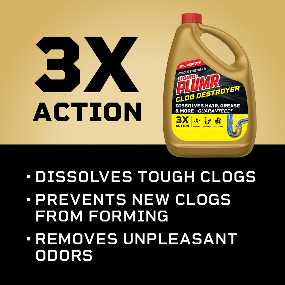 Clorox Liquid-Plumr Pro-Strength safe for pipes and disposals