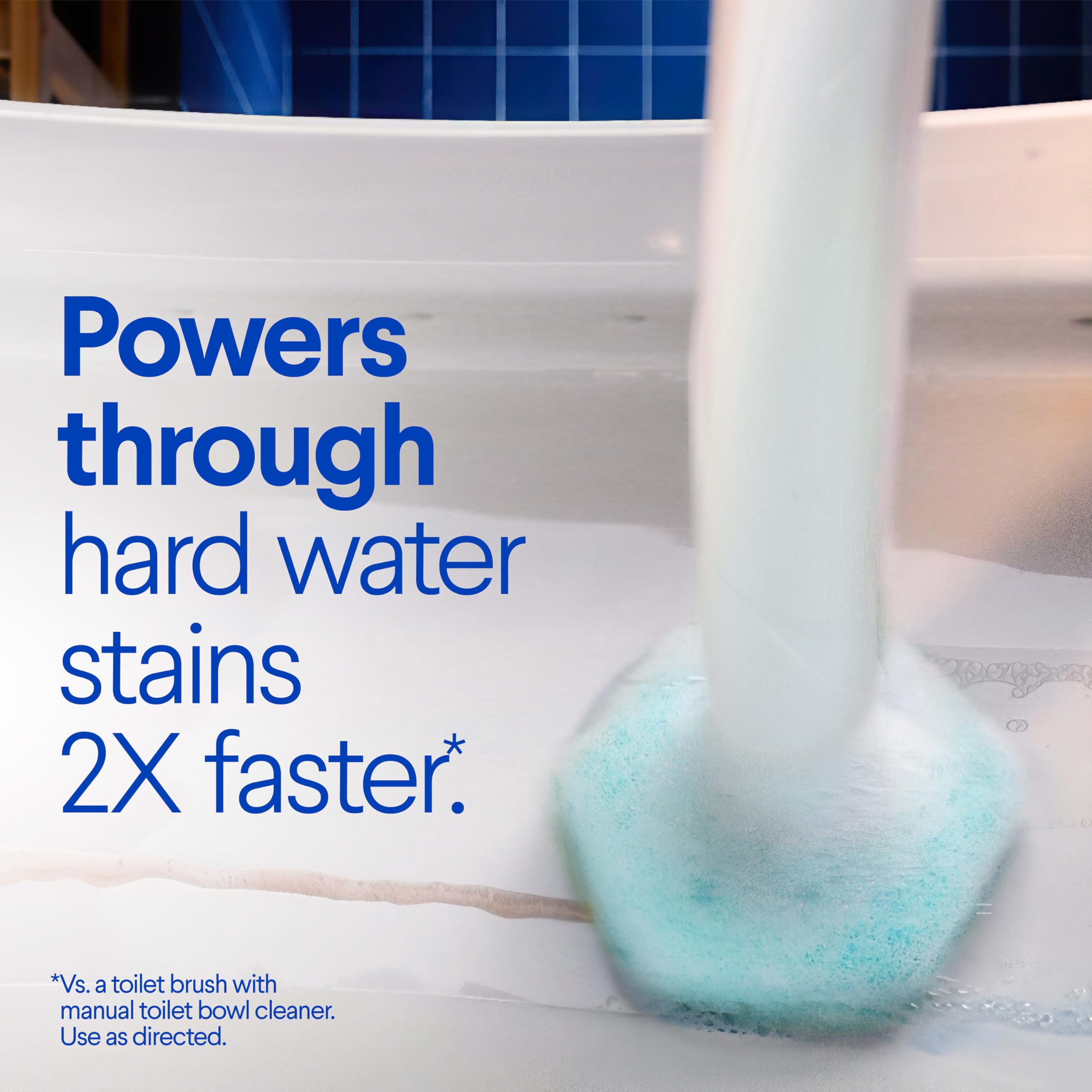 No-touch cleaning system reduces mess and splatter during routine bathroom cleaning.
