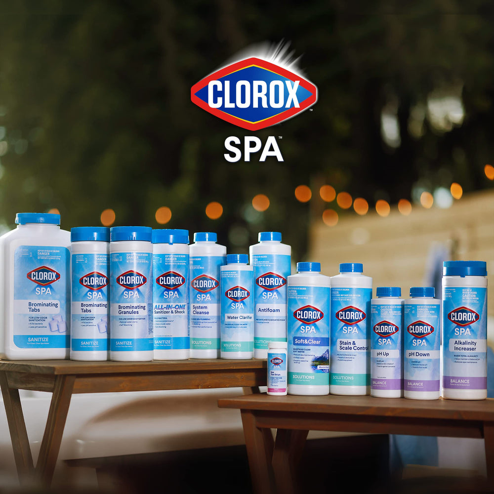 CLOROX Pool App offers test tips and dosage guidance for spa care.