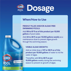 Algae growth visible before treatment in pool water