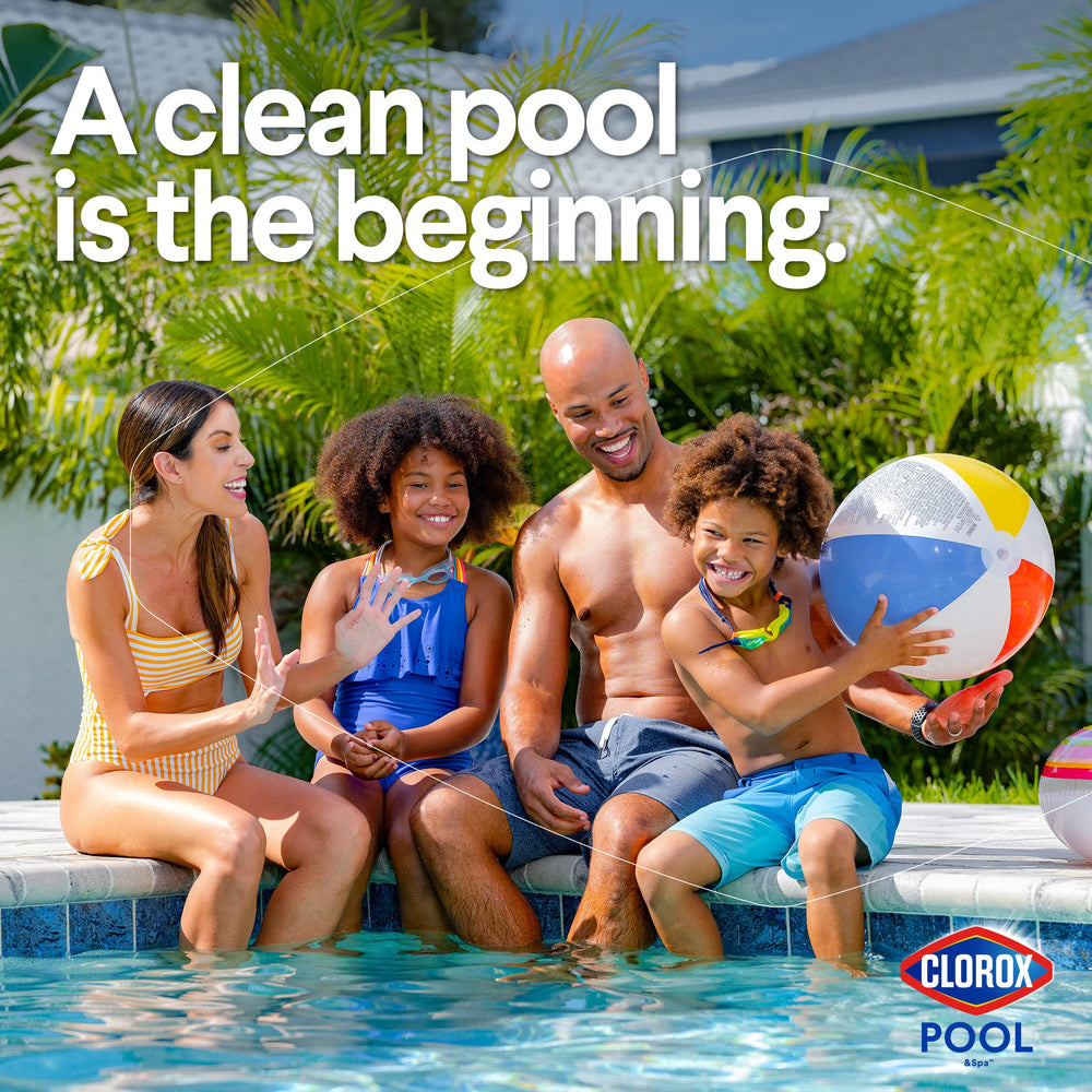 CLOROX Pool&Spa App guidance bottle offers dosage help on the go