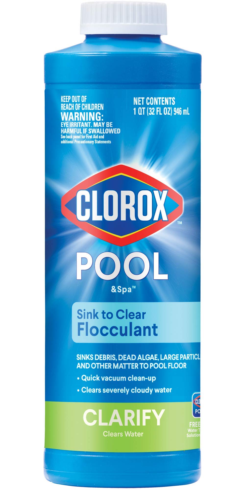 Clorox Pool&Spa clears severely cloudy water for a brighter, more inviting pool.