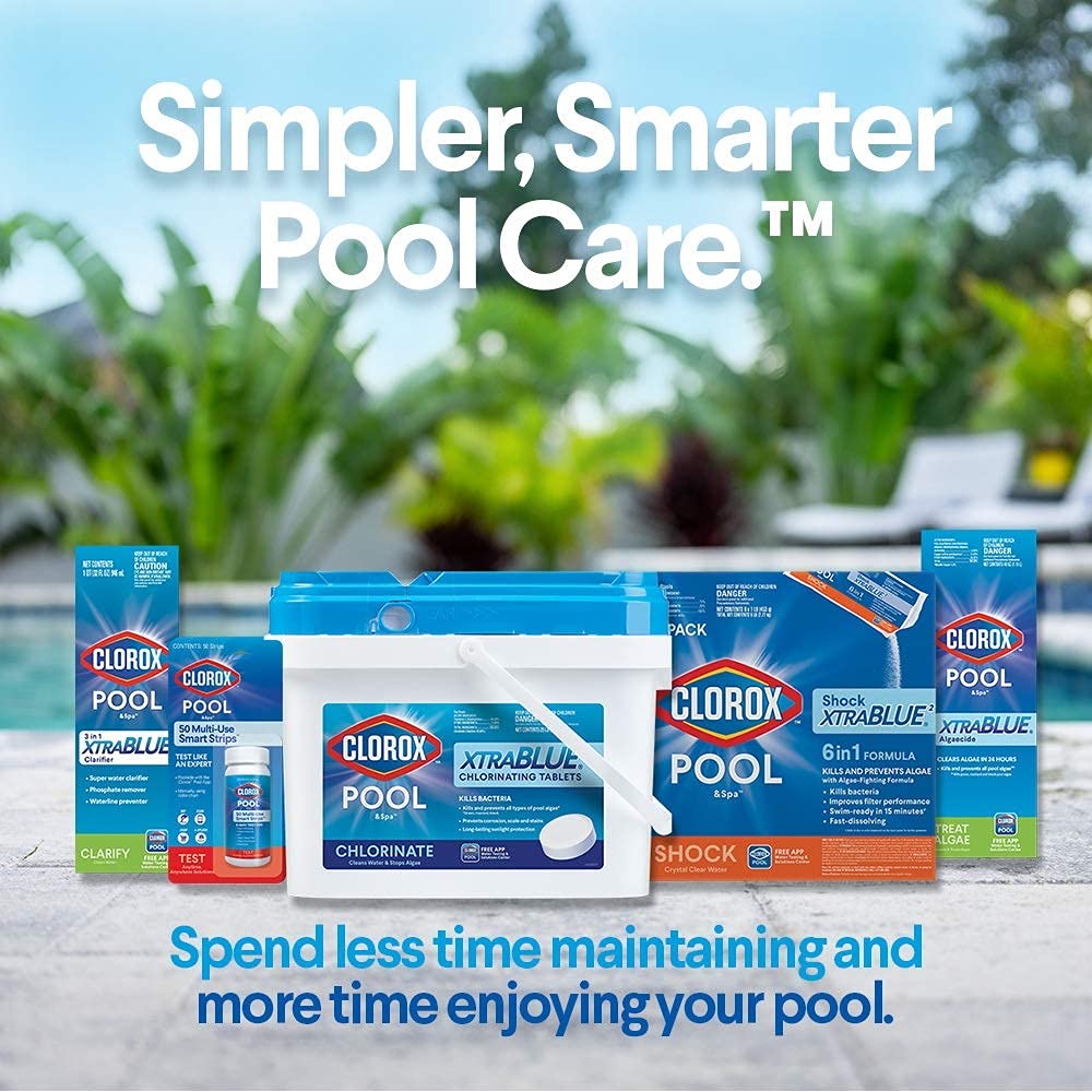 CLOROX Pool&Spa compact quart bottle storage and readiness
