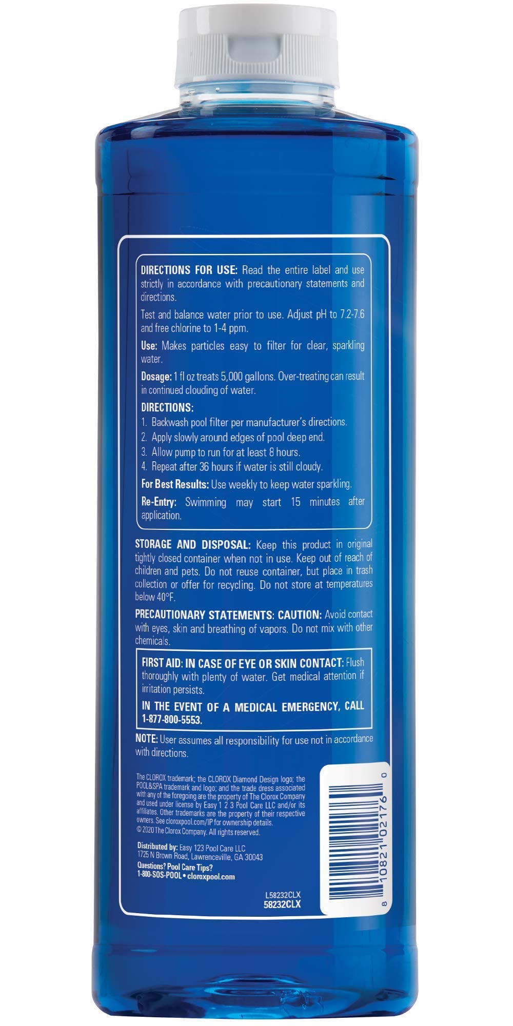 CLOROX Pool&Spa crystal-clear water closeup showing sparkle
