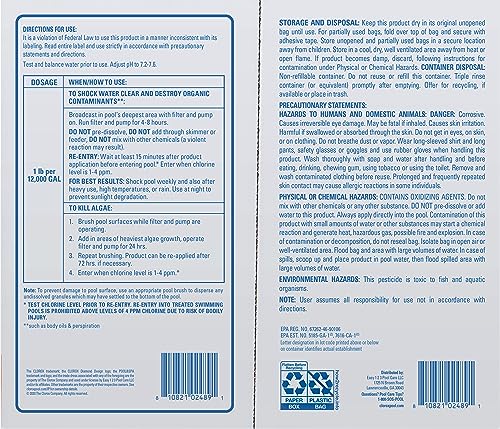 Clorox Pool and Spa Shock XTRABLUE Plus dissolving in water for fast action.