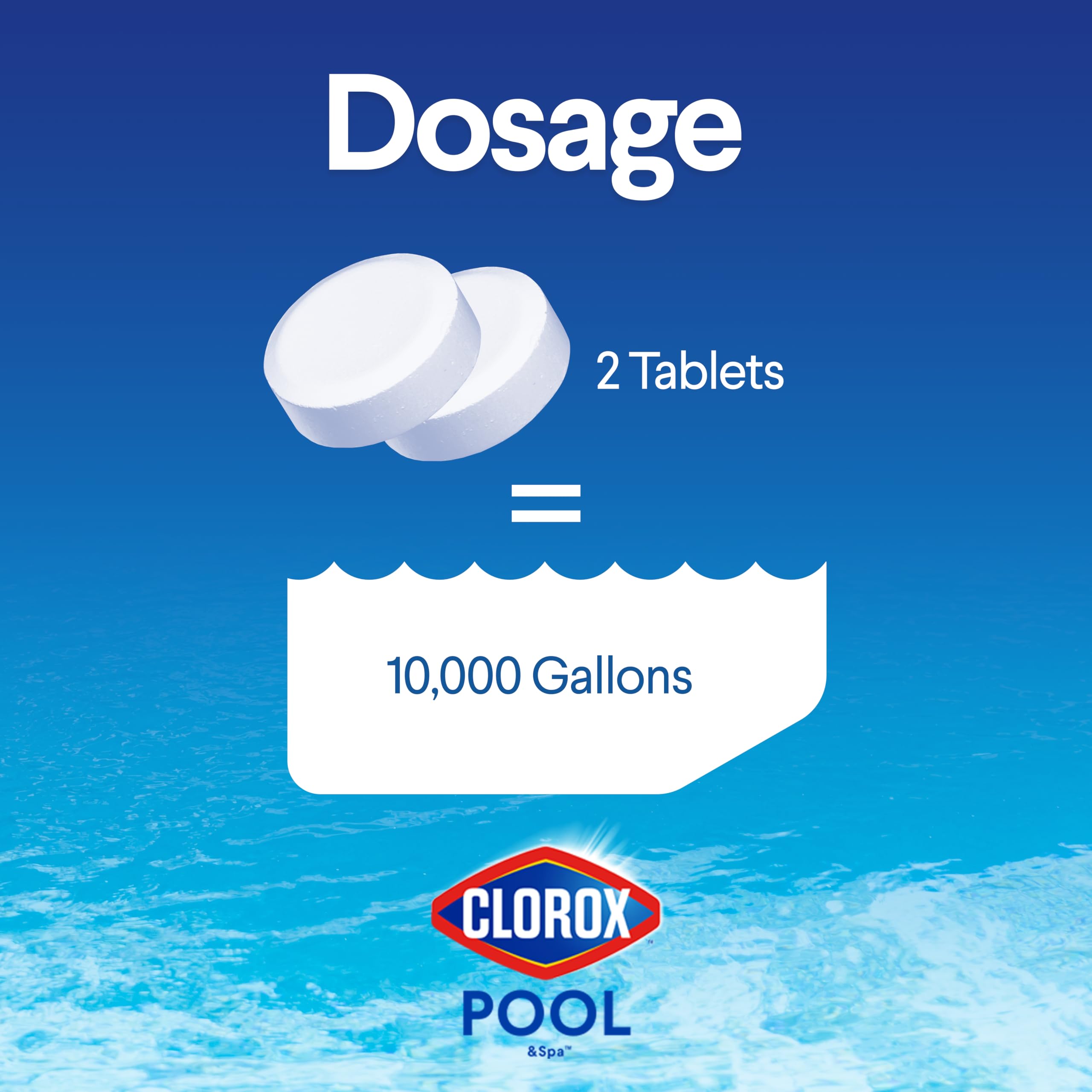 XtraBlue tablets create silky water feel after application.