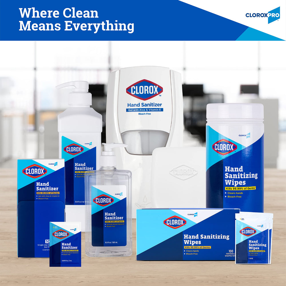 Clorox Pro resealable pack keeps wipes moist and ready.