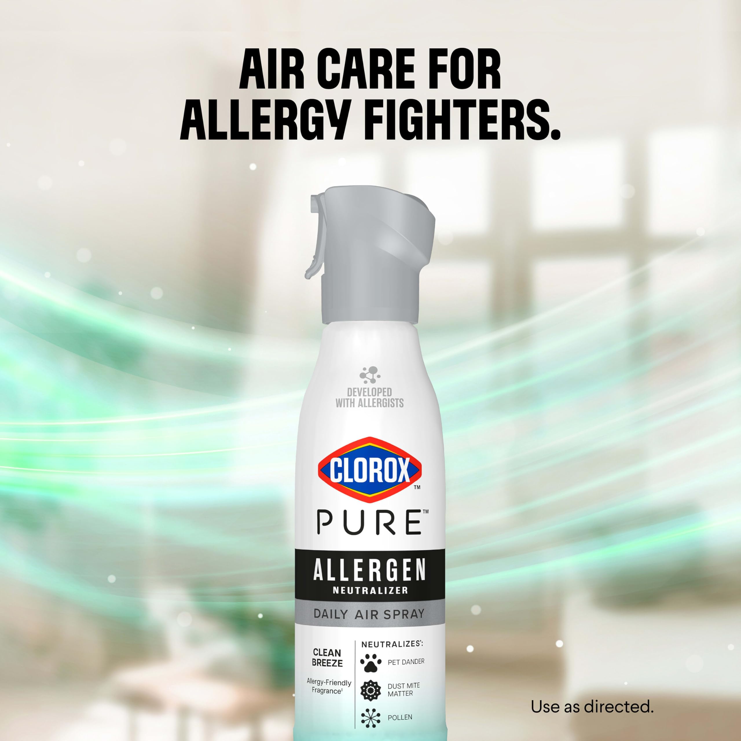Allergen-free fragrance label detail on Clorox Pure Allergen Neutralizer.