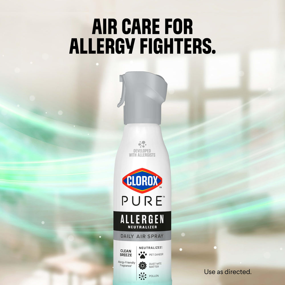 Allergen-free fragrance label detail on Clorox Pure Allergen Neutralizer.