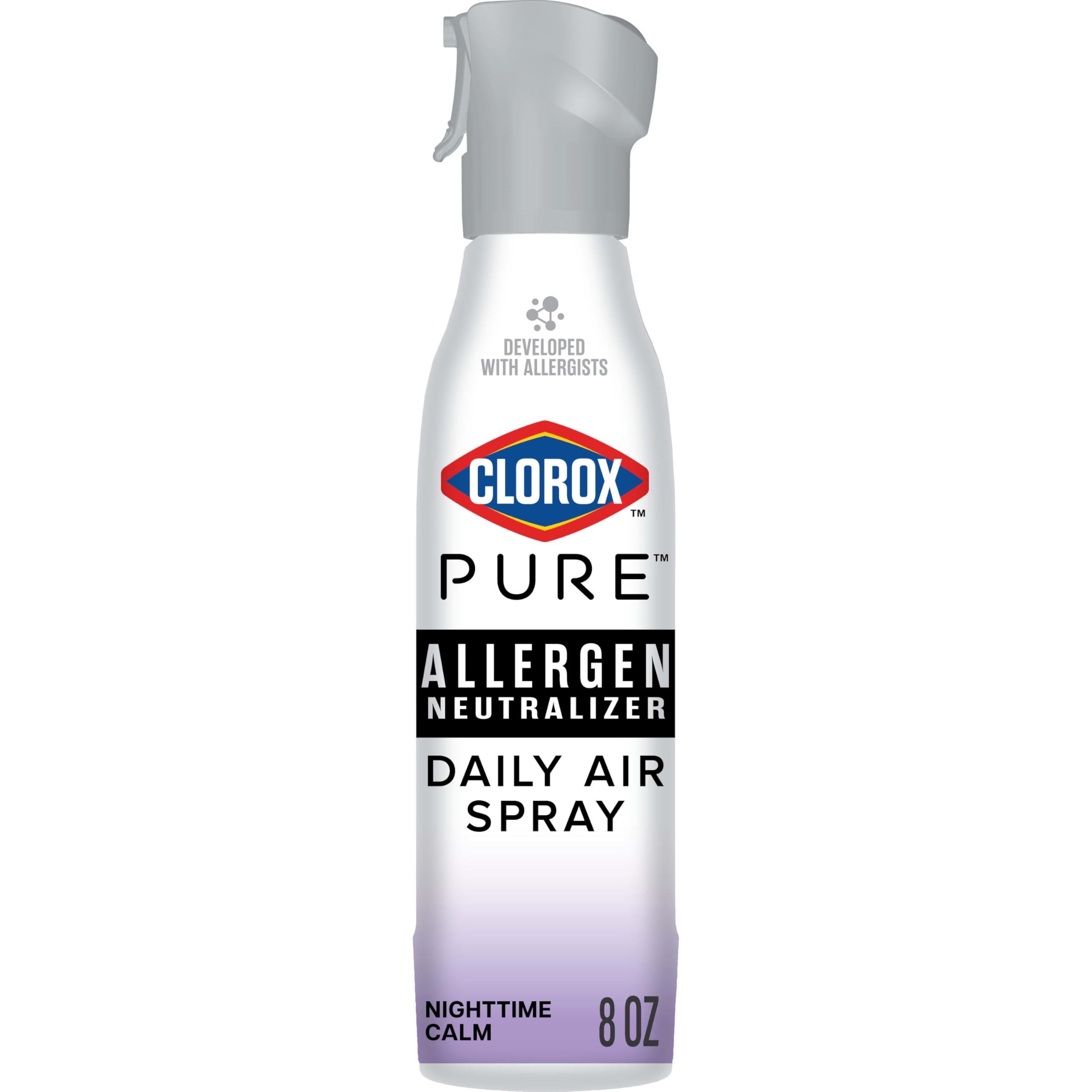 Clorox PURE Allergen Neutralizer bottle with Nighttime Calm, reducing common indoor allergens