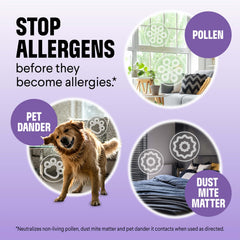 Clorox PURE targeting dust mite matter and pollen in the environment