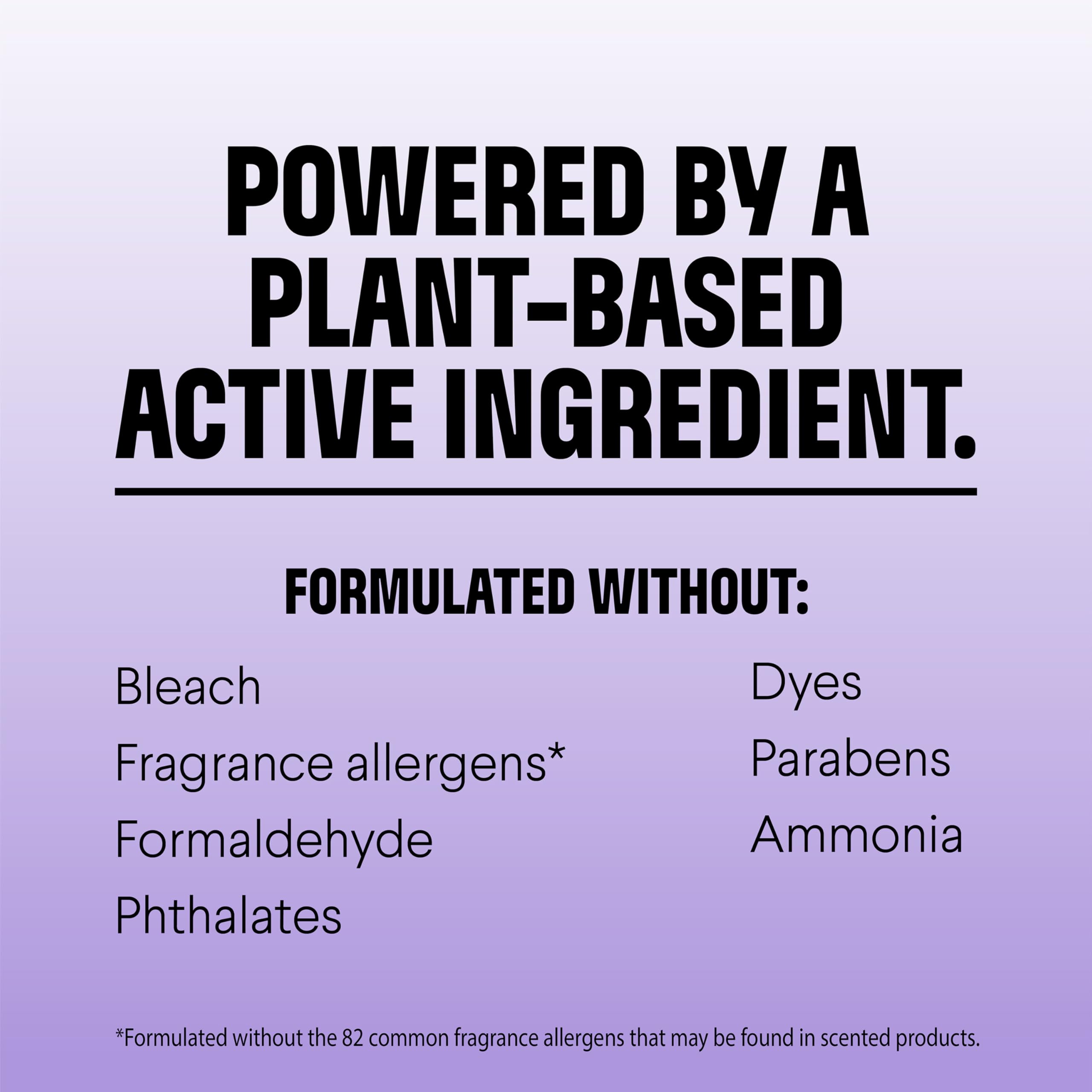 No bleach or formaldehyde in Clorox PURE spray.