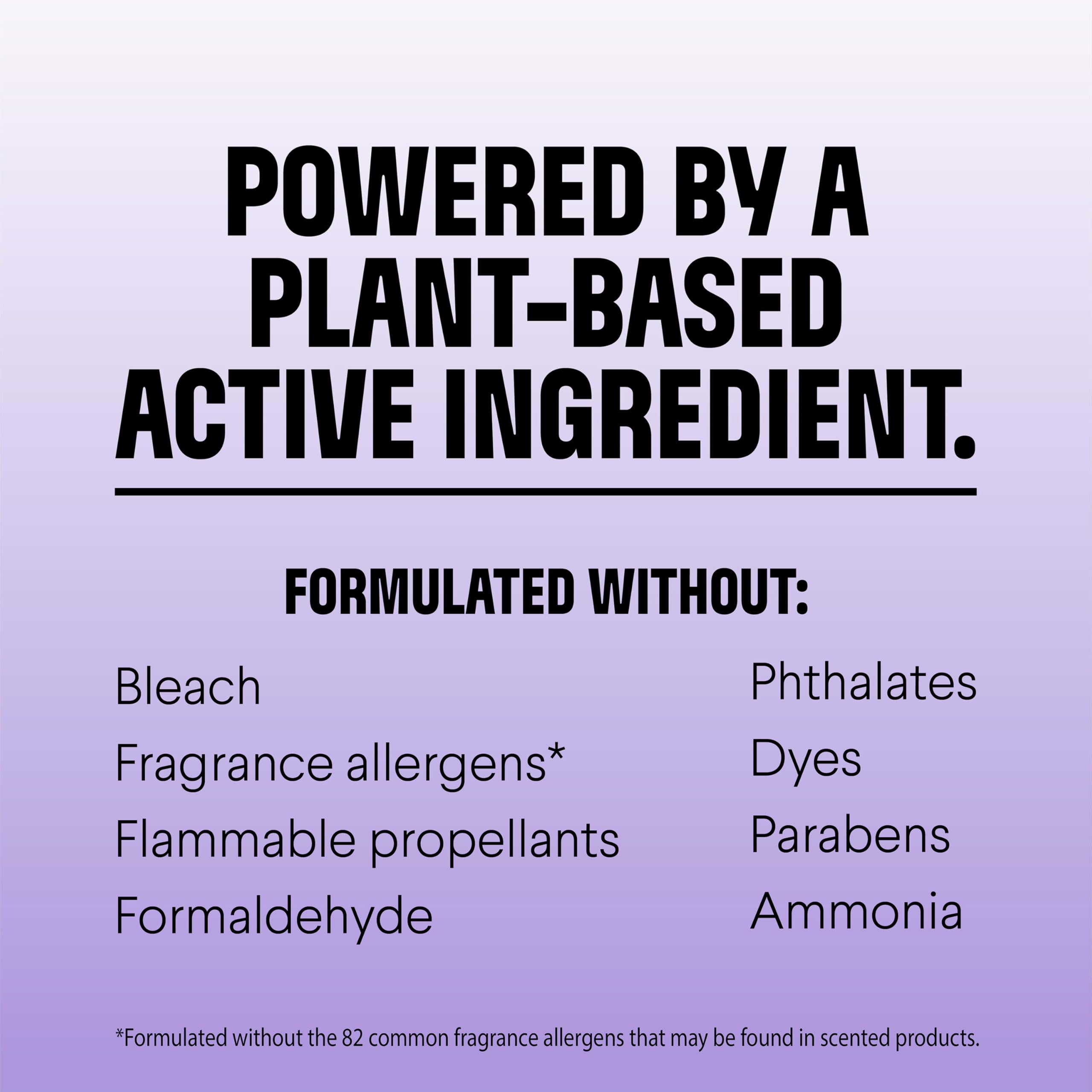 Clear usage directions for Clorox PURE Allergen Neutralizer spray