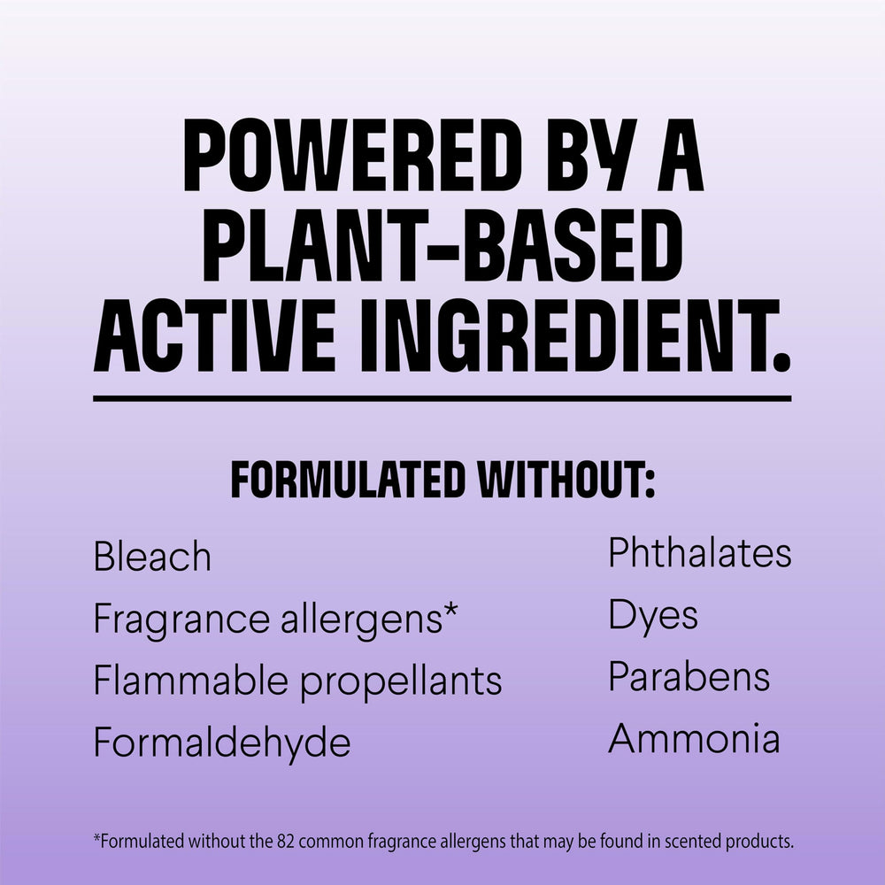 Clear usage directions for Clorox PURE Allergen Neutralizer spray