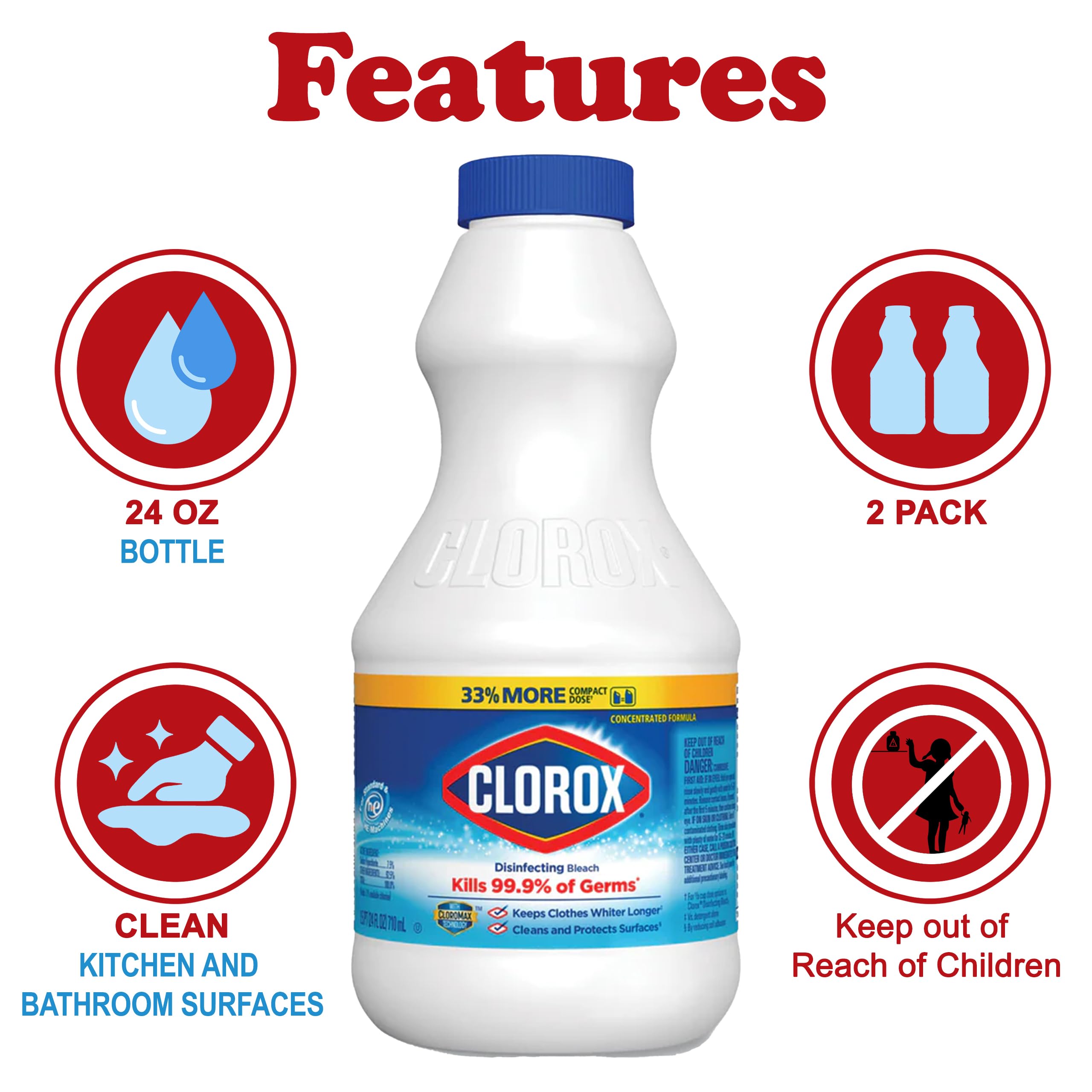 Pouring action shows easy measurement for consistent cleaning and whitening.