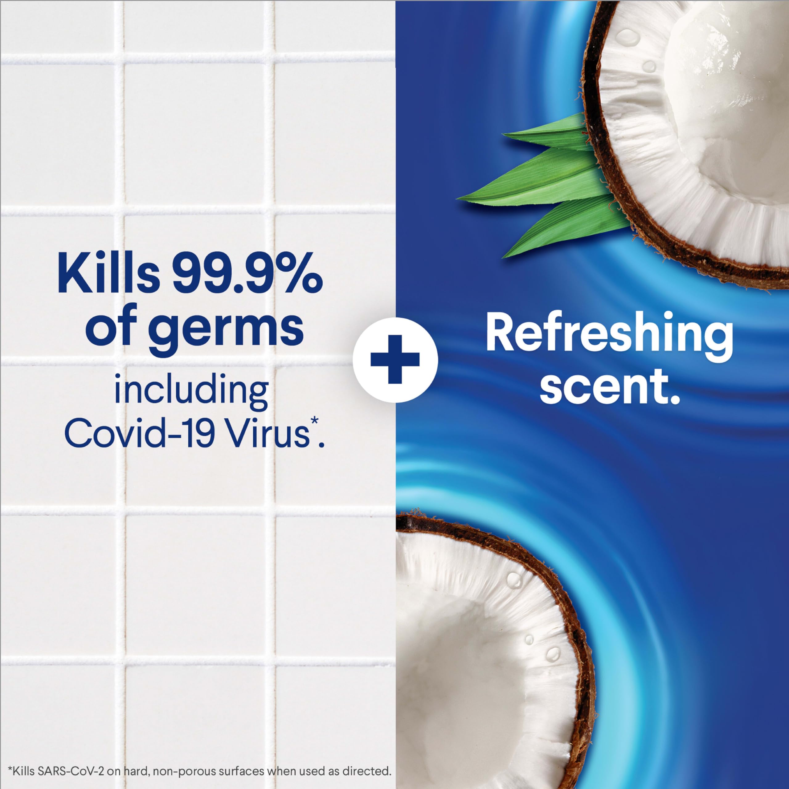 Close-up of refill pack for Clorox Scentiva Disinfecting Mist coconut-waterlily.