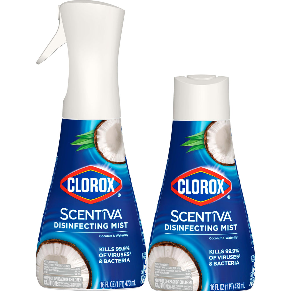 Fabrics refreshed with Clorox Scentiva Disinfecting Mist.