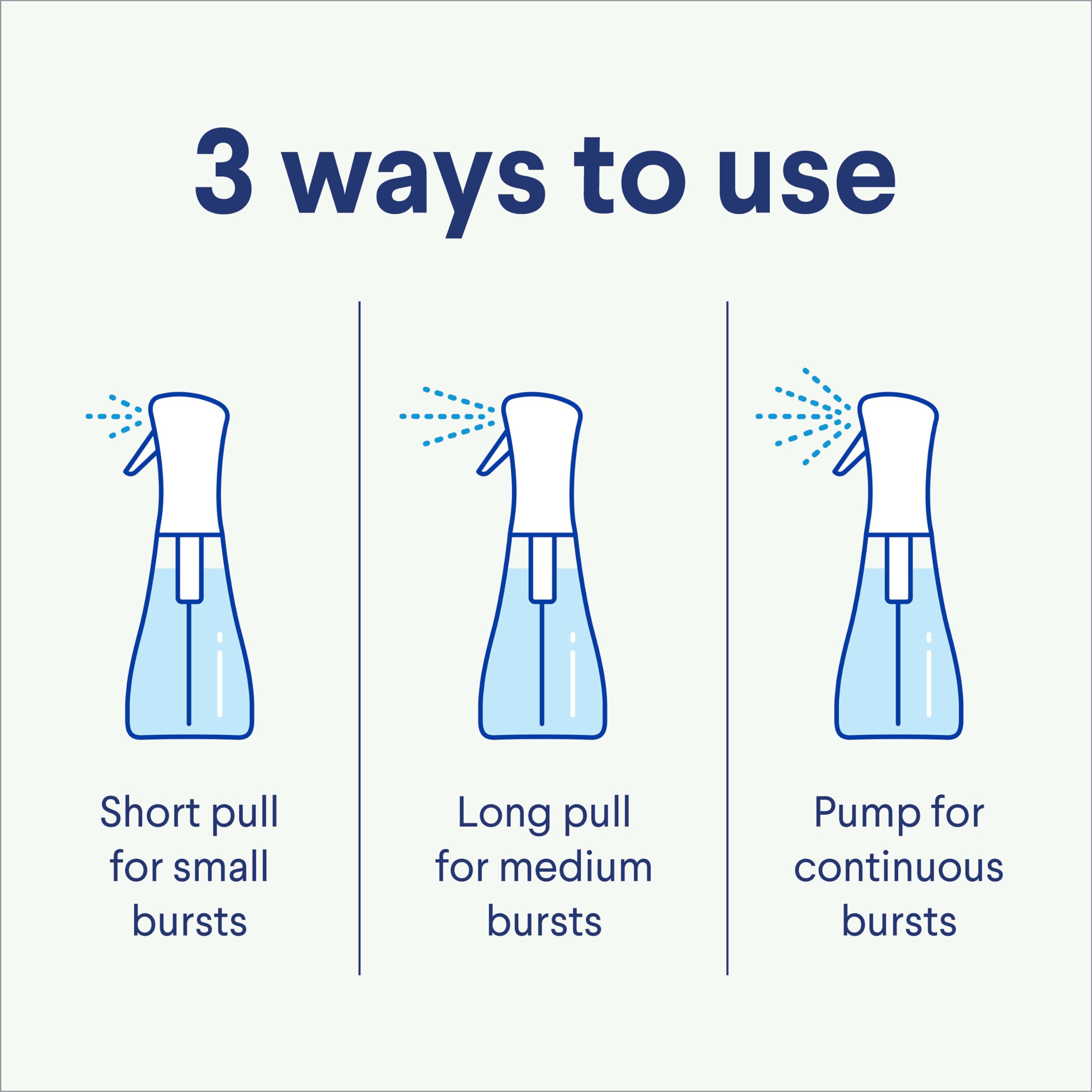 Label close-up showing 3-in-1 disinfecting and fabric refresh capabilities.