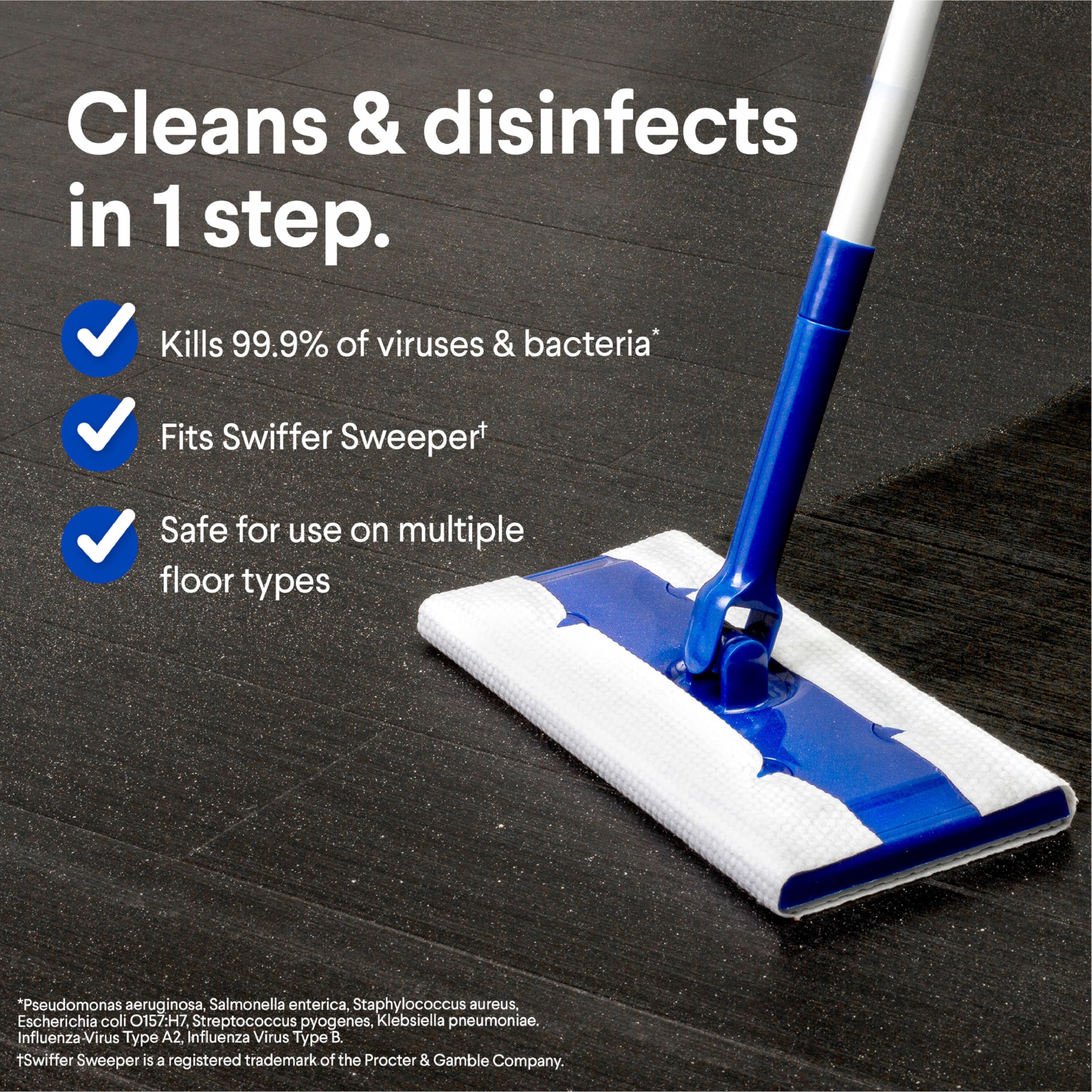 Clorox Scentiva snap-tight mop container keeps refills organized for quick cleaning.