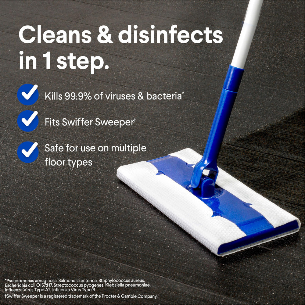 Clorox Scentiva snap-tight mop container keeps refills organized for quick cleaning.