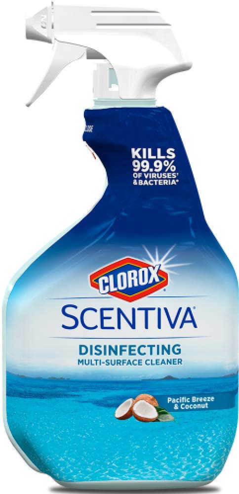 Clorox Scentiva Pacific Breeze & Coconut bottle shown for disinfecting and refreshing spaces