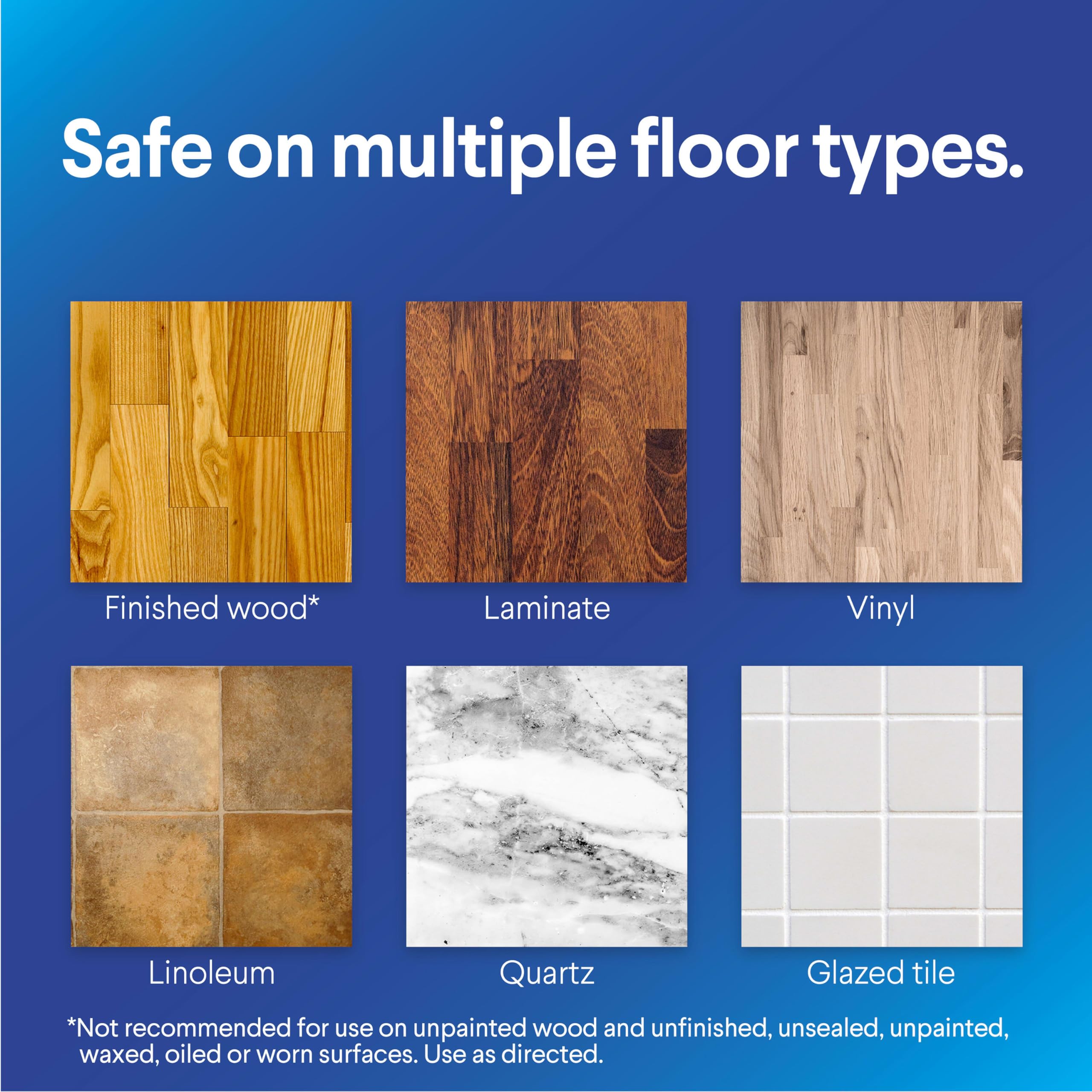 Clorox Scentiva surface compatibility on wood and vinyl supports versatile cleaning.