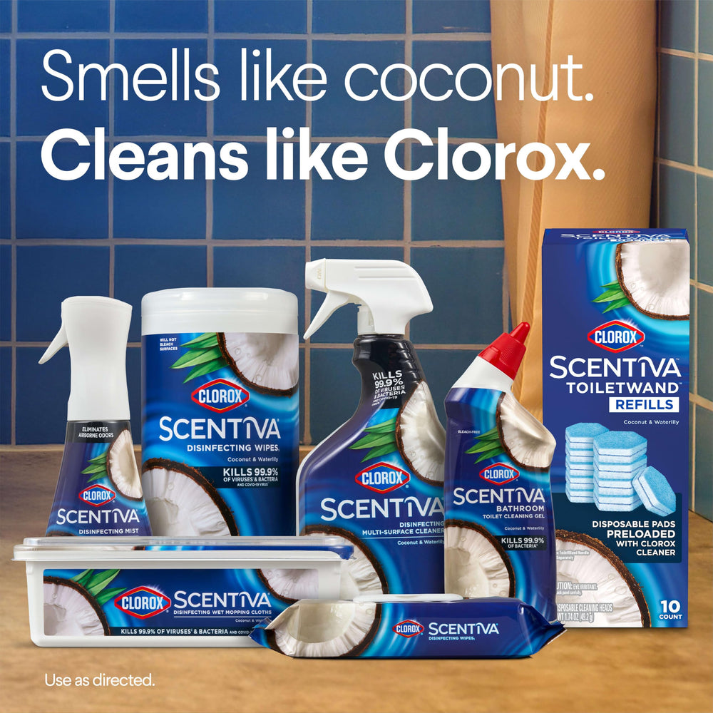 Clorox Scentiva ToiletWand chrome and enamel cleaning