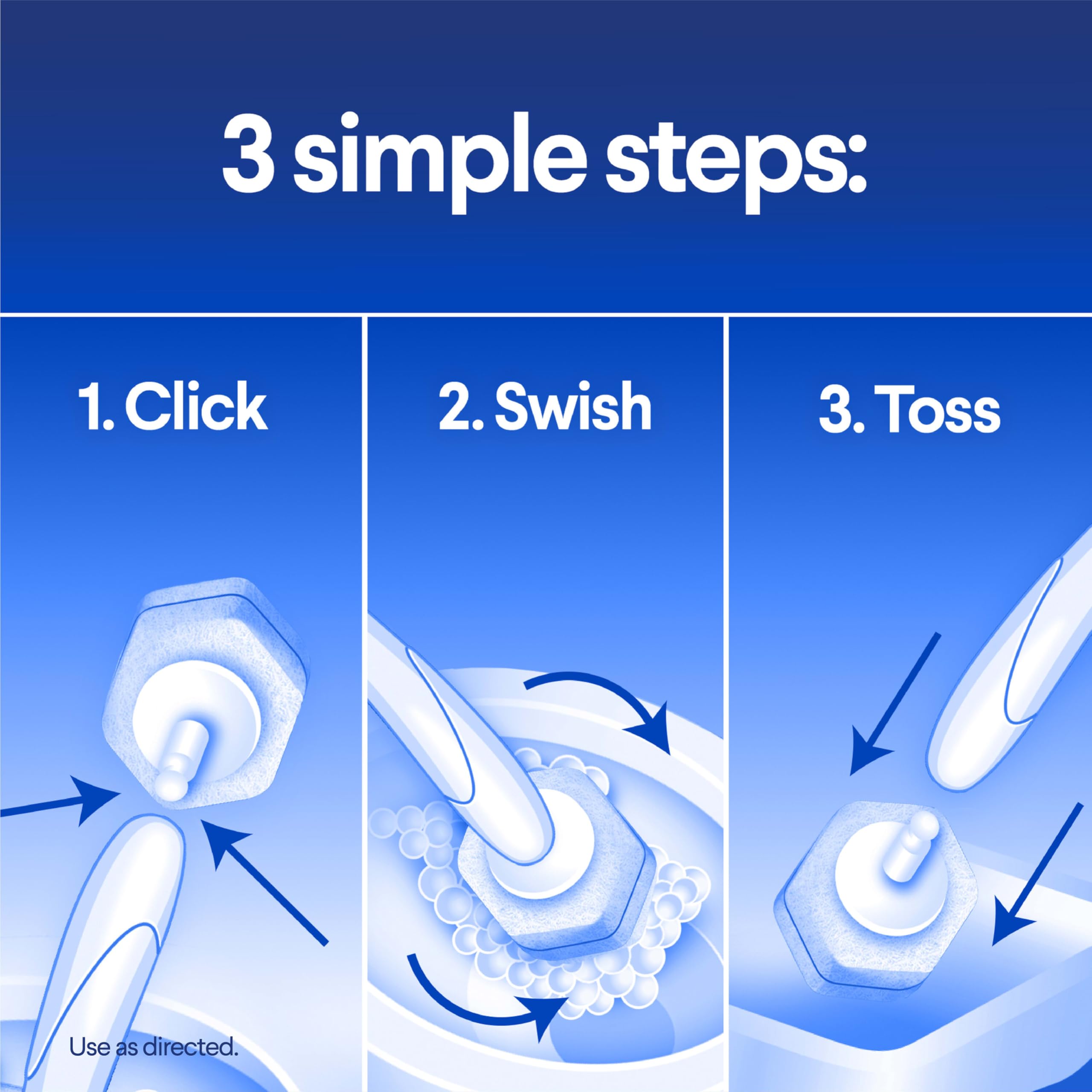 Clorox Scentiva ToiletWand pad action against hard water stains