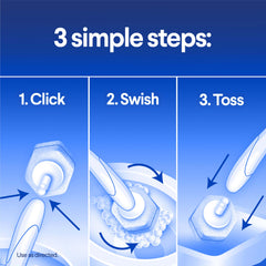 Clorox Scentiva ToiletWand pad action against hard water stains