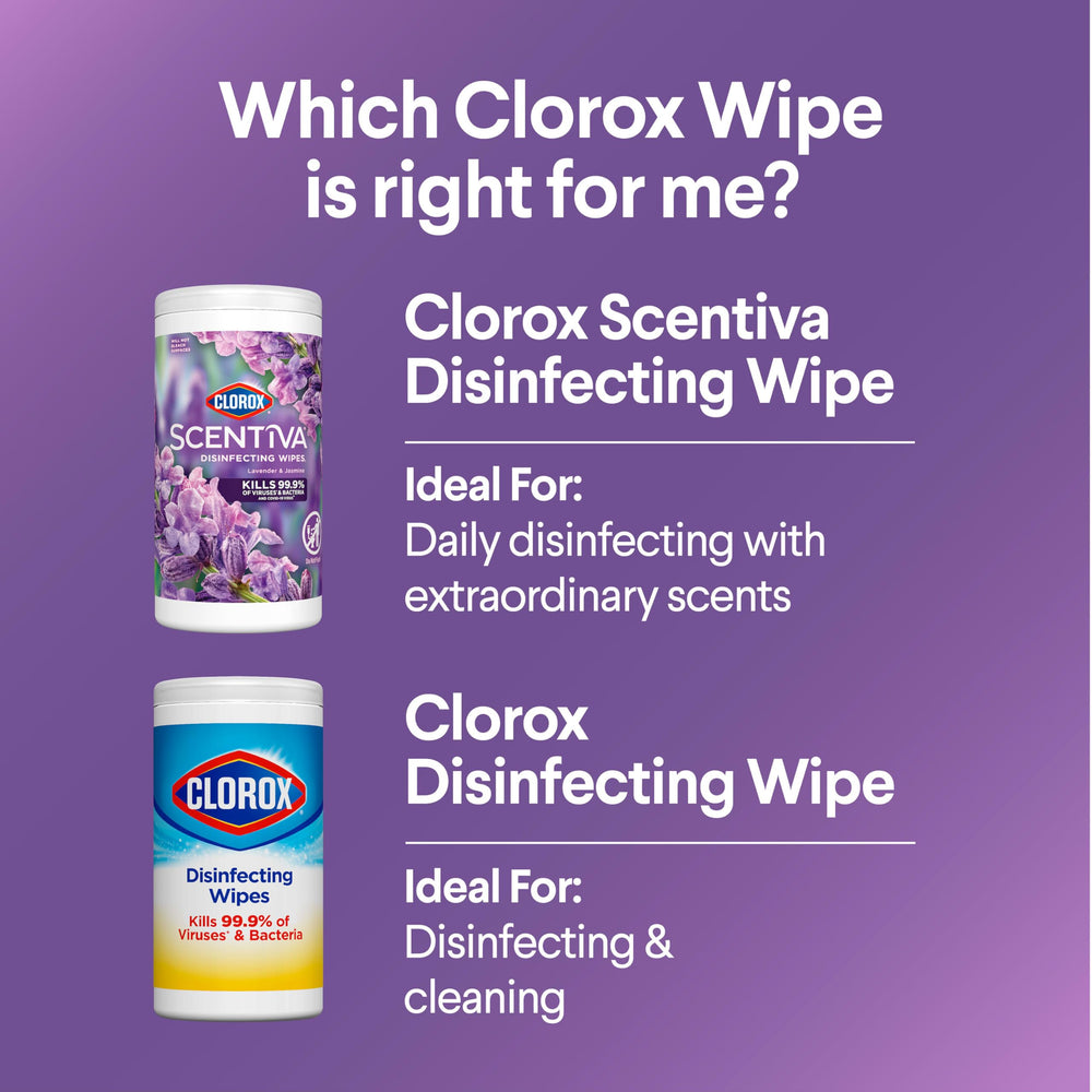 Garbage can interior wiped by Clorox Scentiva to reduce odors.
