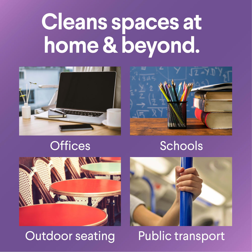 Clorox Scentiva wipe used for toy-cleaning safely around kids' playthings.