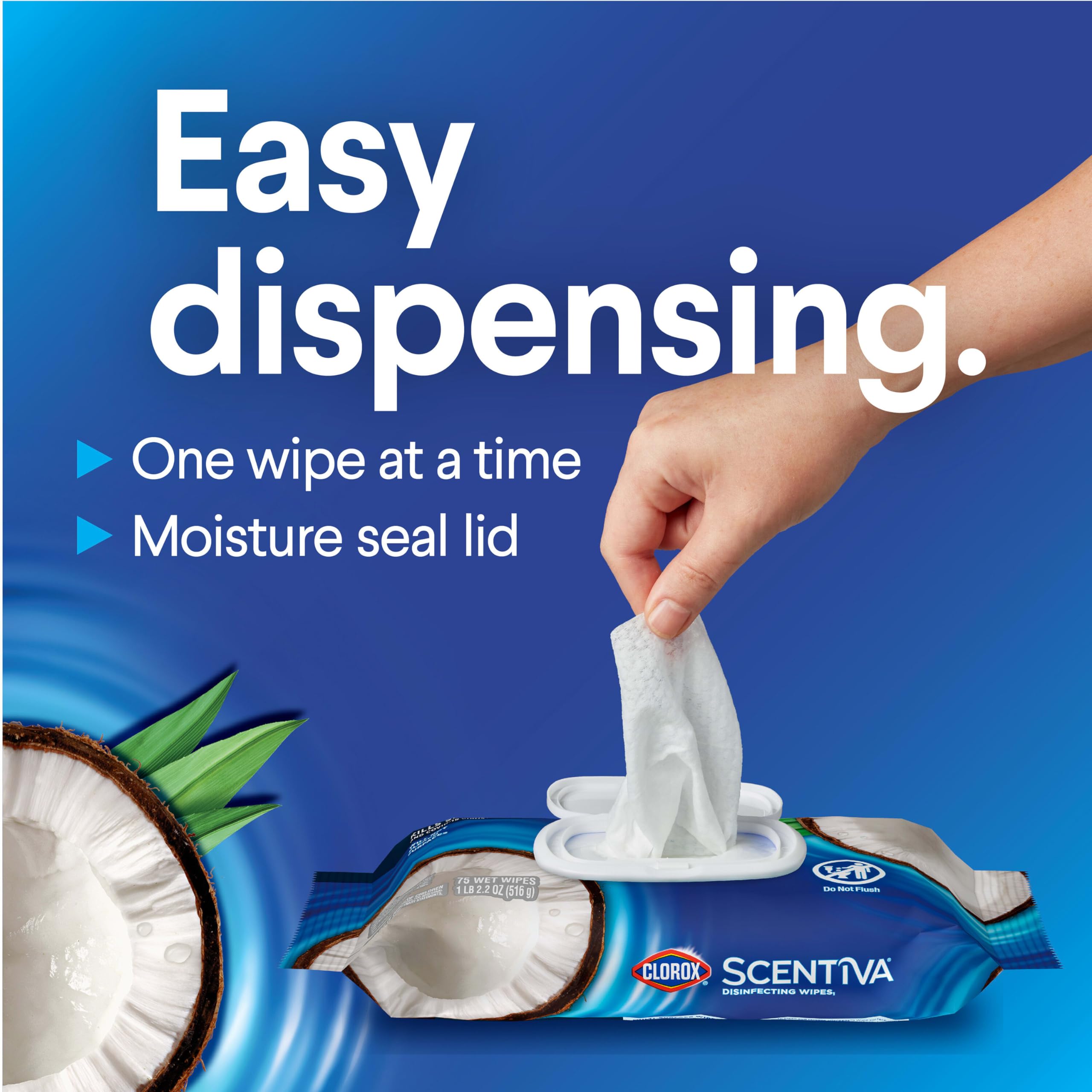 Clorox Scentiva multi-surface wipes suitable for kitchens, bathrooms, and appliances.