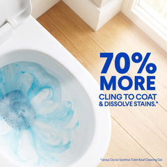 Applying Clorox cleaner for quick 30-second action.