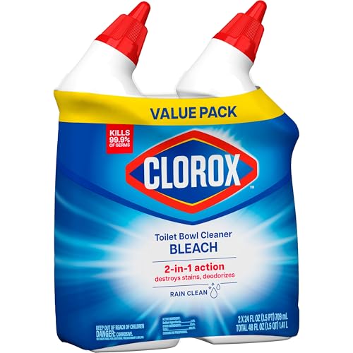 Bowl appears brighter and whiter after cleaning with Clorox