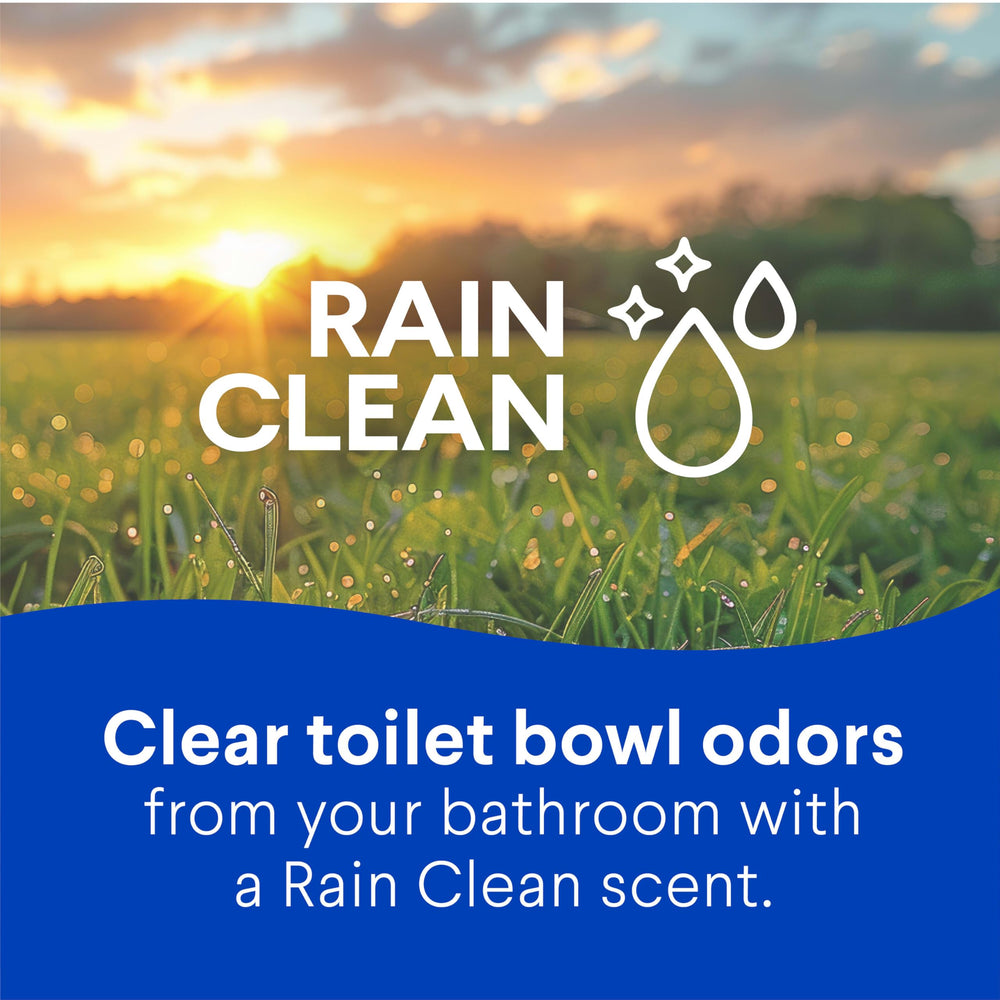 Easy grip bottle of Clorox Rain Clean for precise under rim application