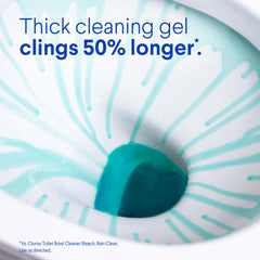 Clorox Toilet Bowl Cleaner Clinging Bleach Gel Ocean Mist gel cling action on surfaces.